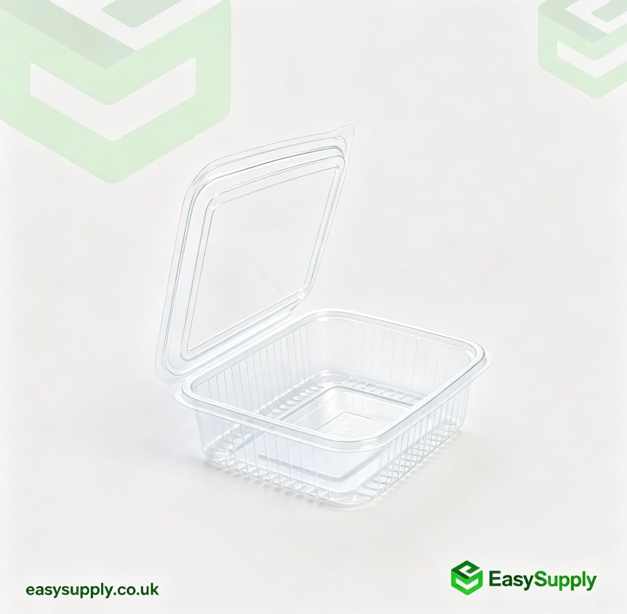 1500 cc Clear Hinged Plastic Containers HD - view 6