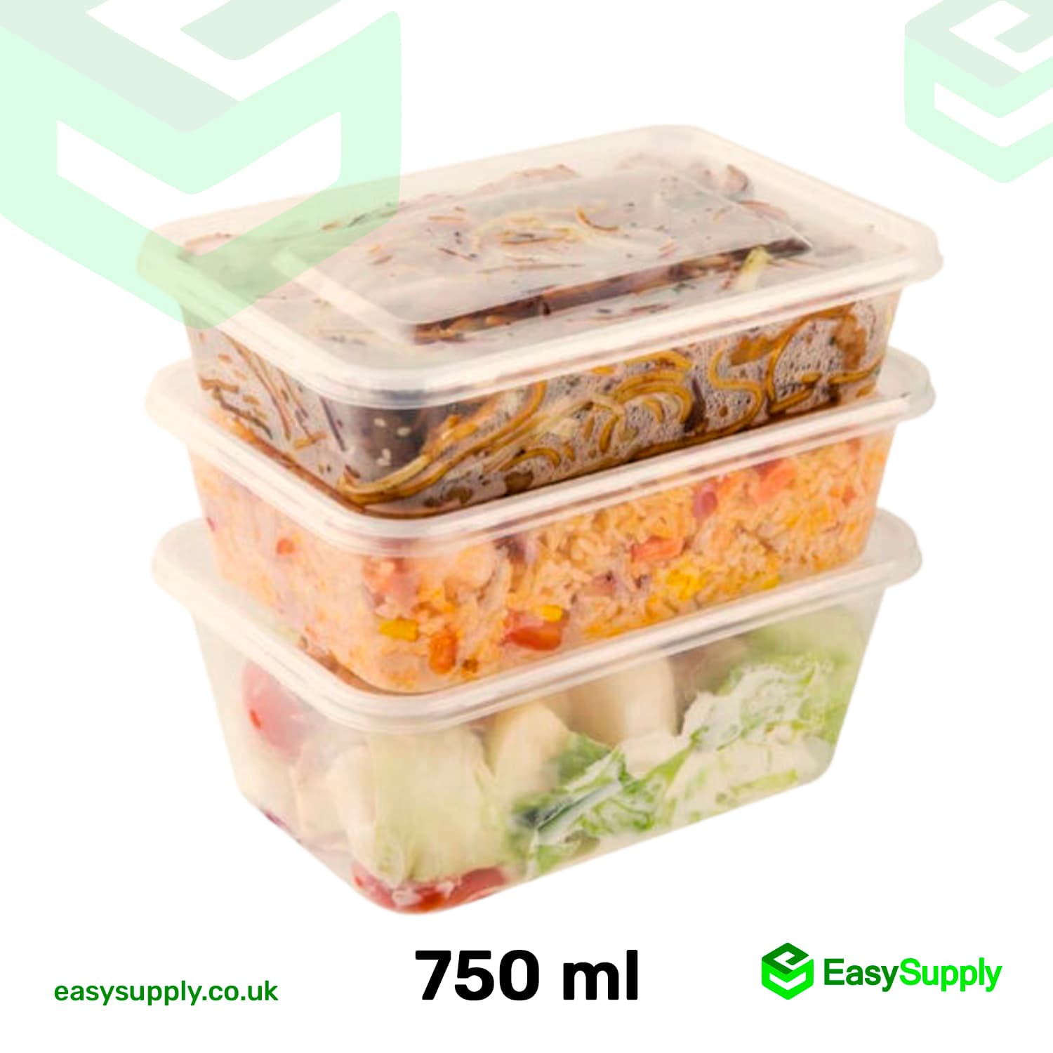 750 ml Microwave Food Containers with Lids - view 2