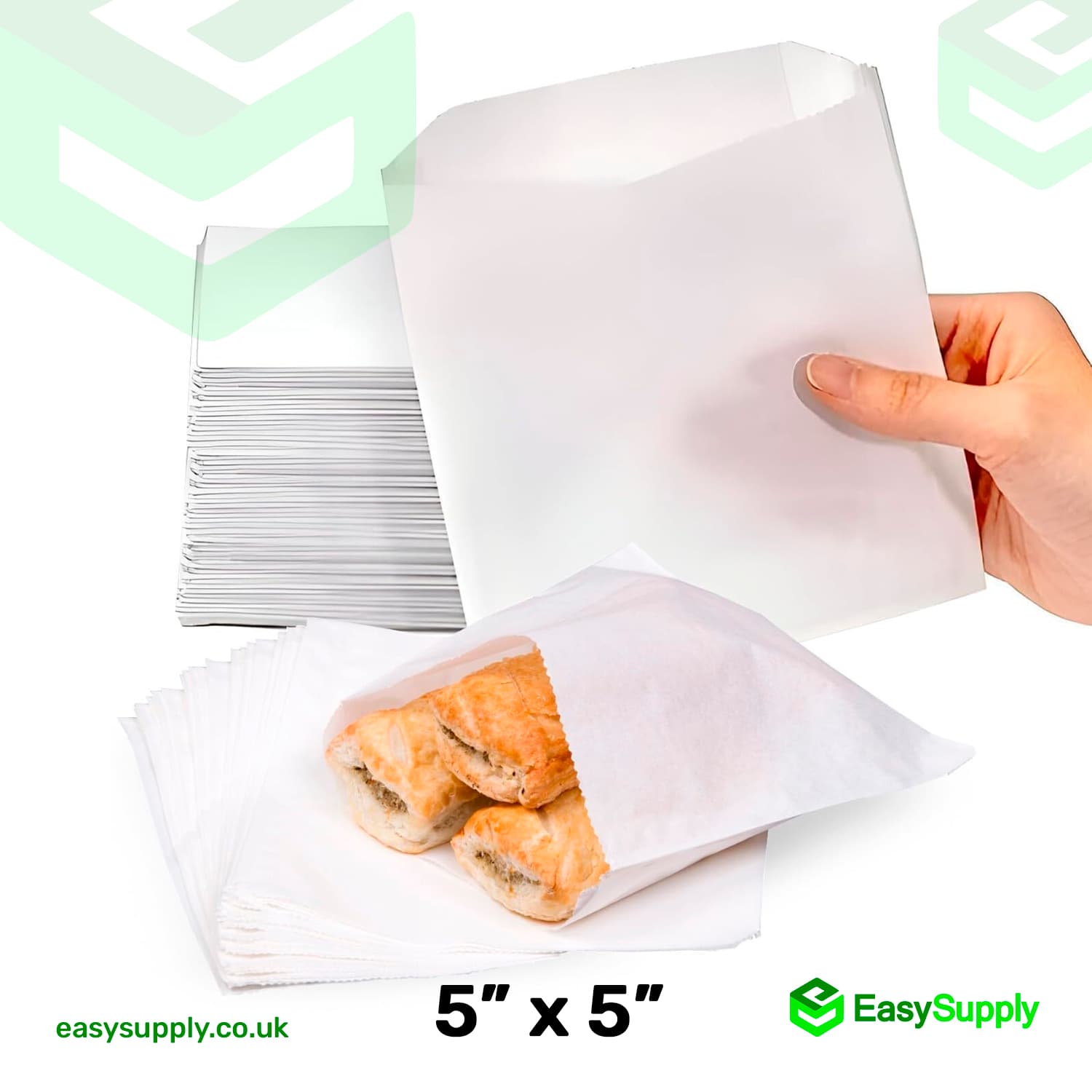 5"× 5" Greaseproof Paper Bags - view 2