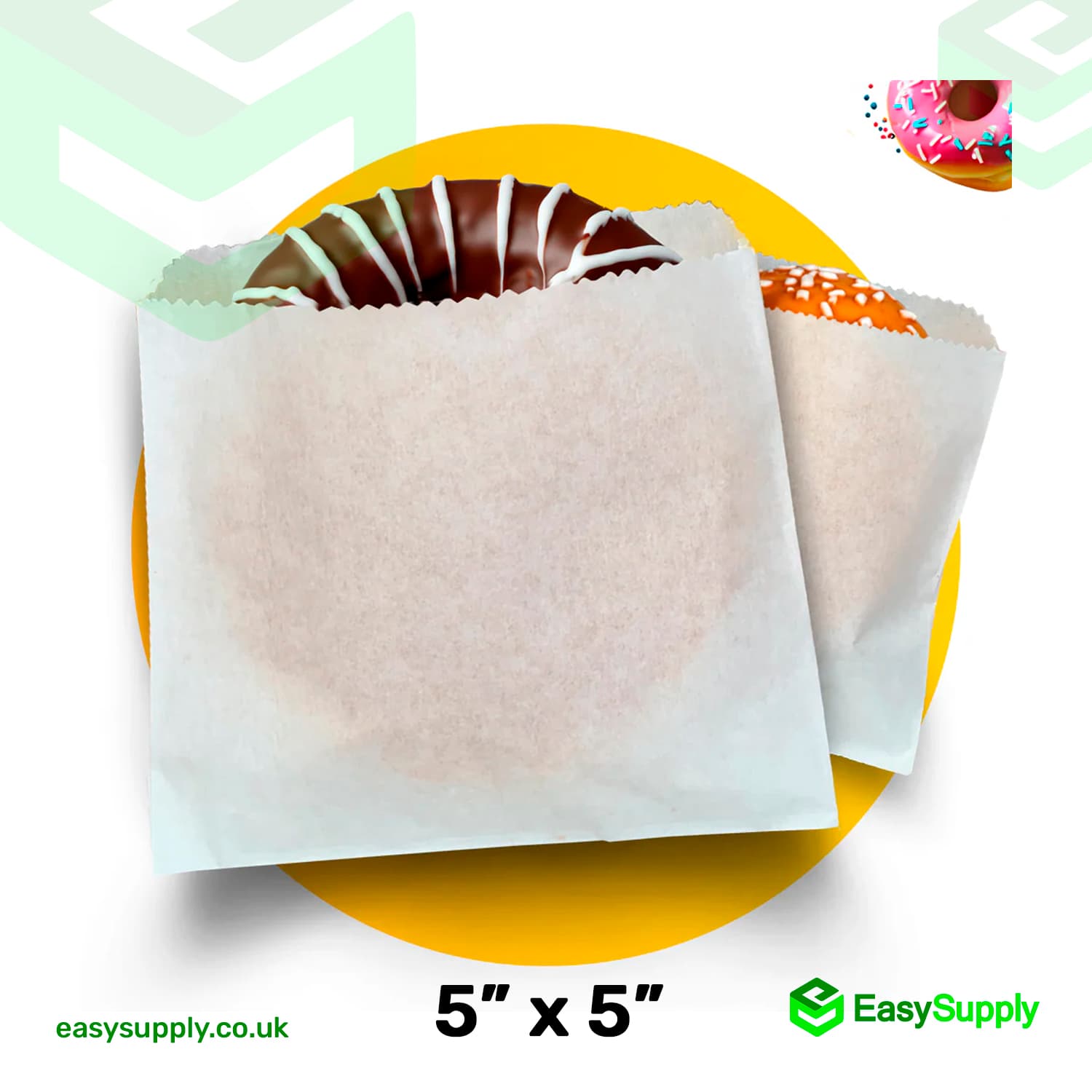 5"× 5" Greaseproof Paper Bags - view 2