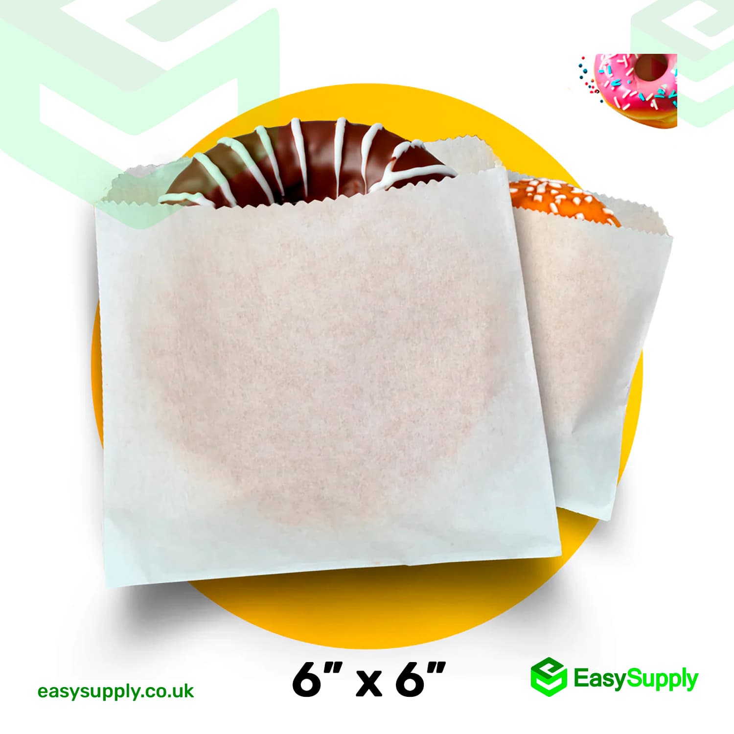 6" x 6" Greaseproof Paper Bags - view 2