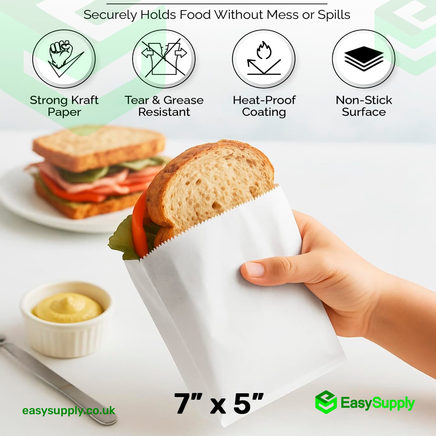 7" x 5" Greaseproof Paper Bags