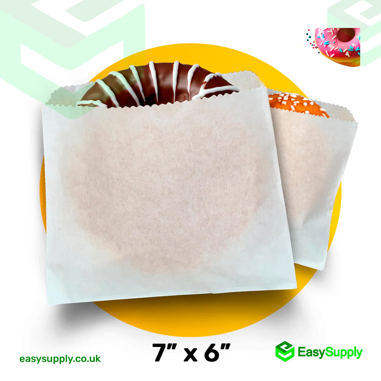 7" x 6" Greaseproof Paper Bags - view 2