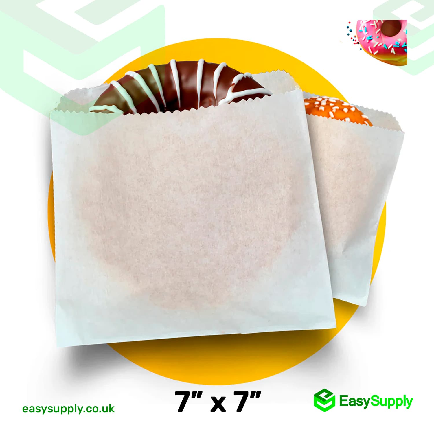 7" x 7" Greaseproof Paper Bags - view 2