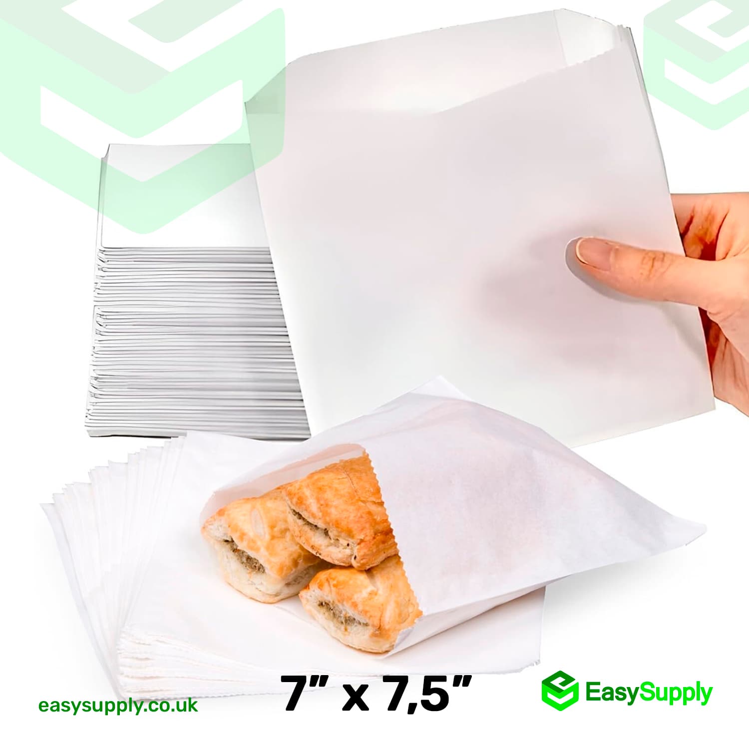 7" x 7,5" Greaseproof Paper Bags - view 2