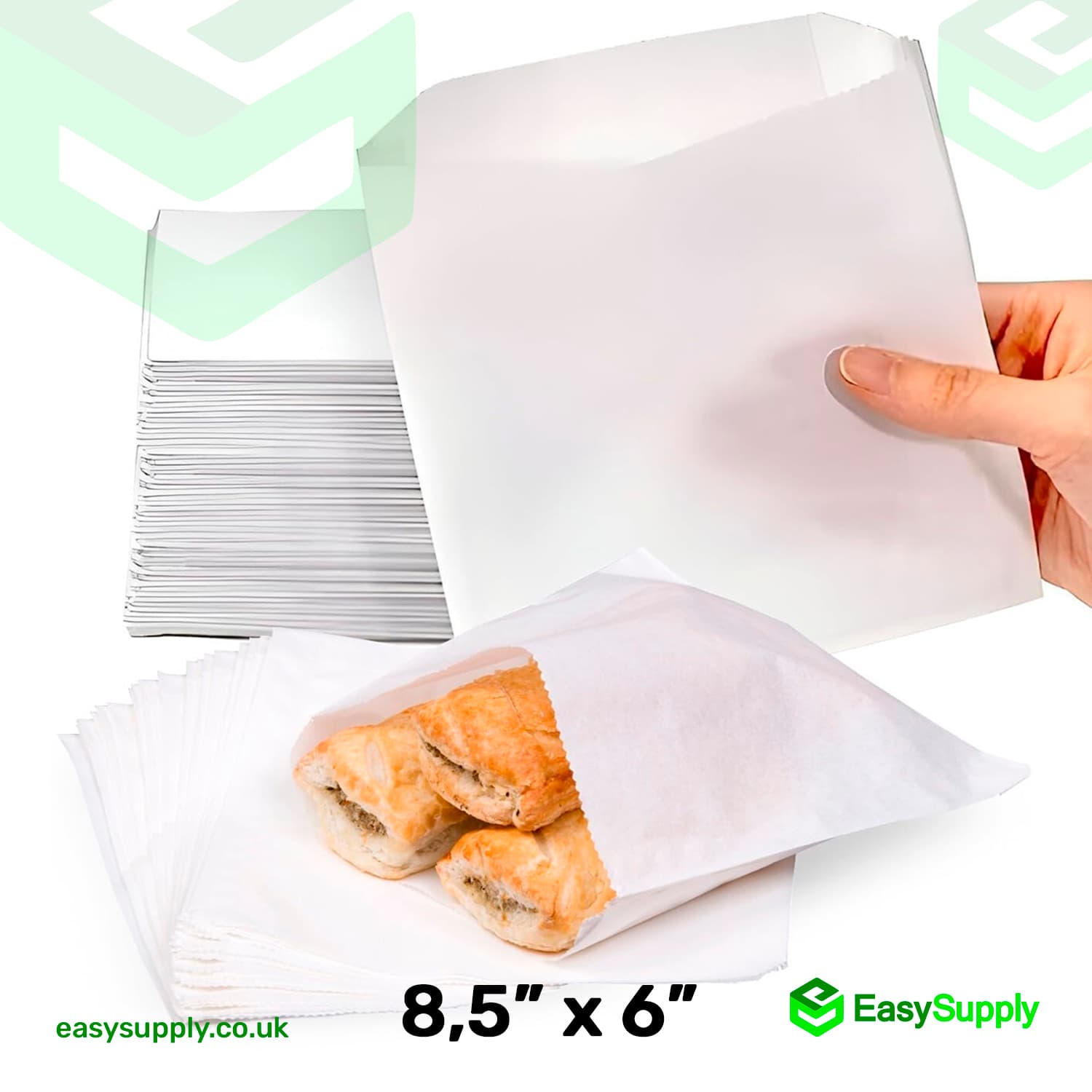 8,5" x 6" Greaseproof Paper Bags