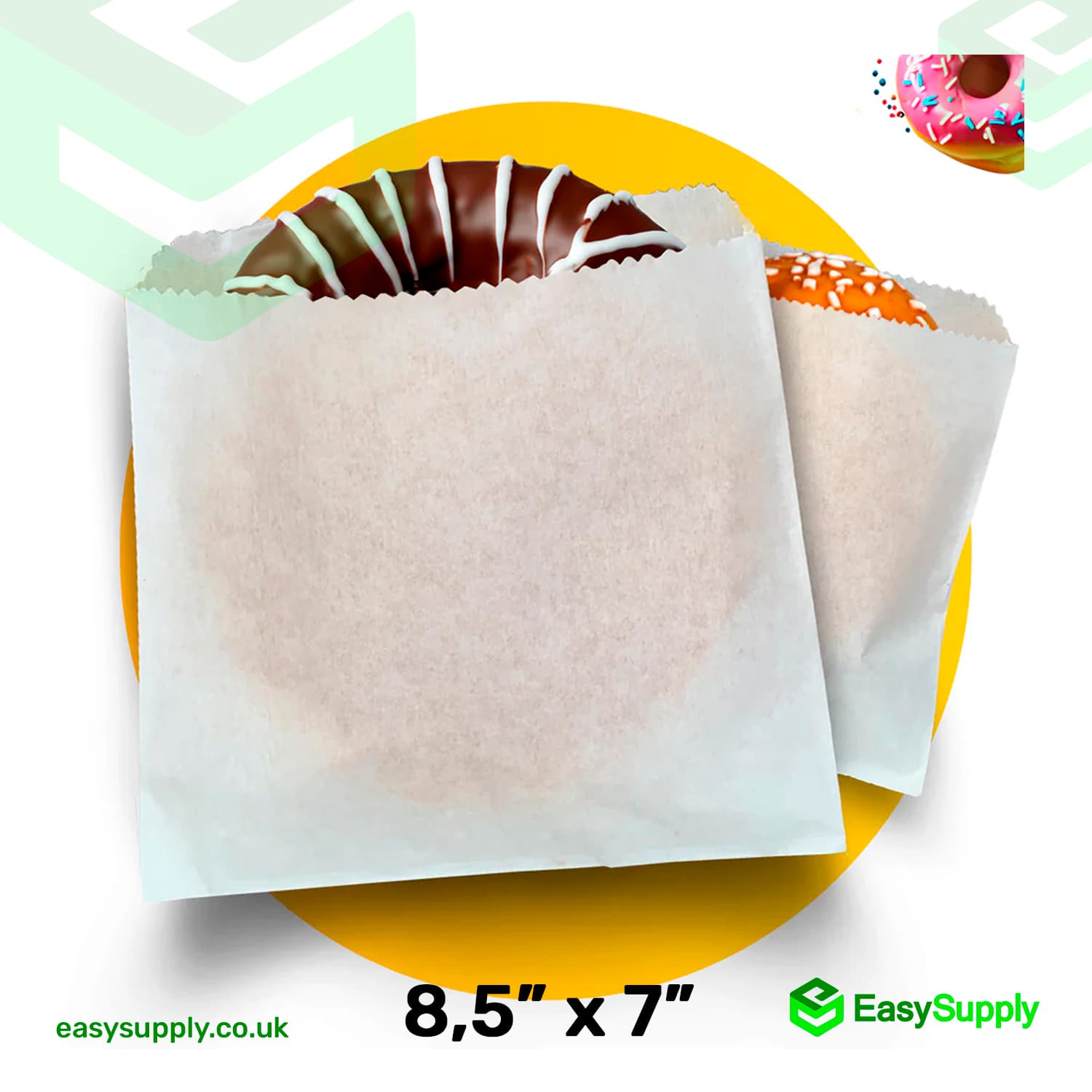 8,5" x 7" Greaseproof Paper Bags - view 2