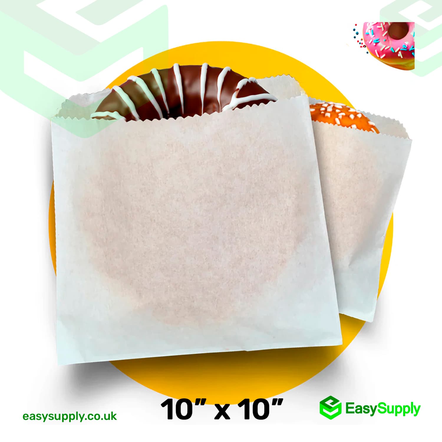 10" x 10" Greaseproof Paper Bags - view 2