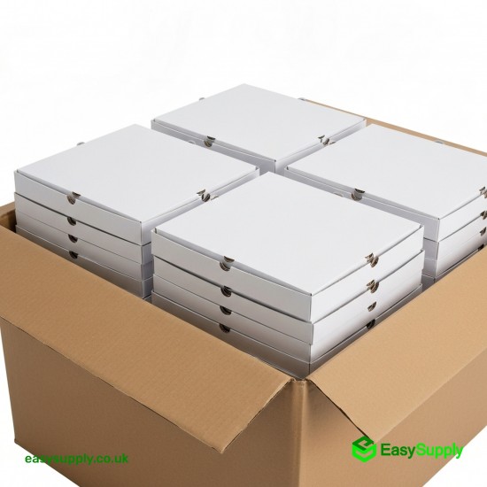 7 Plain White Premium Quality Pizza Boxes 90 Pcs