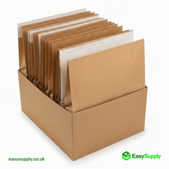 ENJOY Greaseproof Lined SOS 3 Bag 250 x 80 x 230 mm 250 Pcs Greaseproof Paper