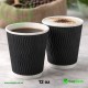 12 oz Ripple Cups Black 500 Pcs