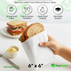 6" x 6" Greaseproof Paper Bags