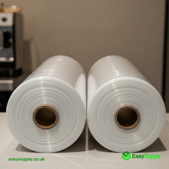 17 Micron Very Tacky Pallet Wrap 400 mm Standart Core Clear Hand Roll 6 Rolls