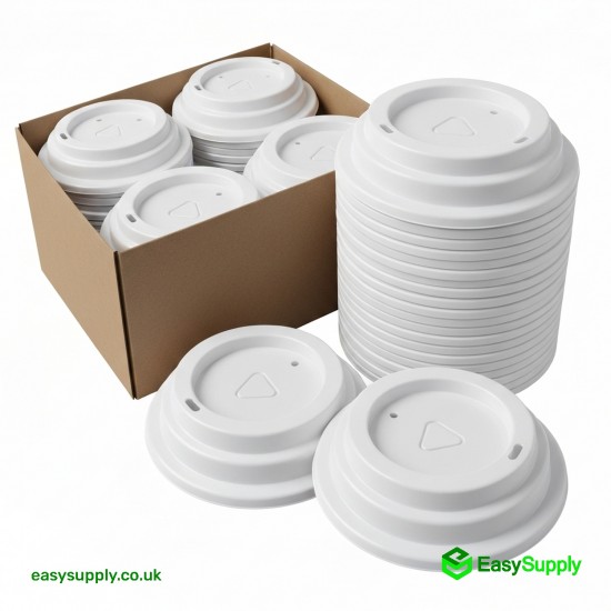 8 oz White Ripple Cup Lids 500 Pcs Cups