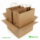 ENJOY Printed Twisted Handle Brown Paper Bags Large Size 260 x 140 x 300 mm Foil Bags