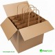 ENJOY Printed Twisted Handle Brown Paper Bags Jumbo Size 320 x 210 x 320 mm Foil Bags