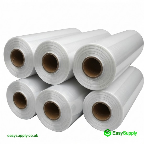 25 Micron Very Tacky Pallet Wrap 500 mm Standart Core Clear Hand Roll 6 Rolls