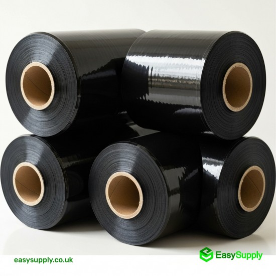 Pallet Wrap Black Opaque Very Tacky 25 Micron 500 mm Standard Core 6 Roll