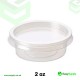 2 Oz Heavy Duty Clear  Separate Sauce Pots & Lids