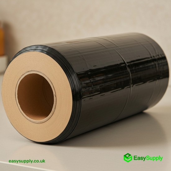 Pallet Wrap Black Opaque Very Tacky 32 Micron 400 mm Extended Core 6 Roll