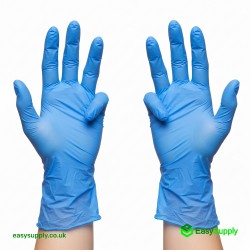Large Blue Vinyl Powder Free Gloves
