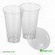 16 oz 12 Flat Smoothie Cup Lid Cups