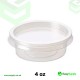 4 Oz Heavy Duty Clear  Separate Sauce Pots & Lids