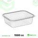 1500 cc Clear Hinged Plastic Containers HD