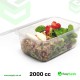2000 cc Clear Hinged Plastic Containers HD