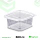 500 cc Clear Hinged Plastic Containers HD