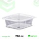 750 cc Clear Hinged Plastic Containers HD