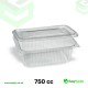 750 cc Clear Hinged Plastic Containers HD