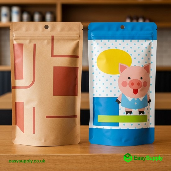 7 x 7 Brown Kraft Bag Greaseproof Paper