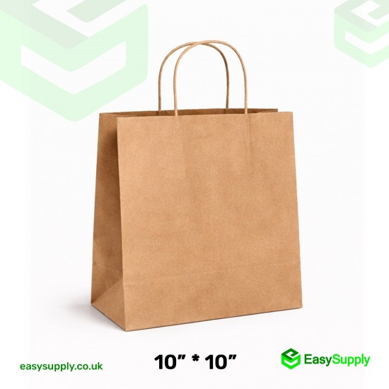 10 x 10 Brown Kraft Paper Bag Greaseproof Paper
