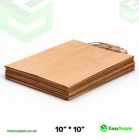 10 x 10 Brown Kraft Paper Bag Greaseproof Paper