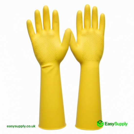 Large Yellow Household Washing Gloves 144 Pairs