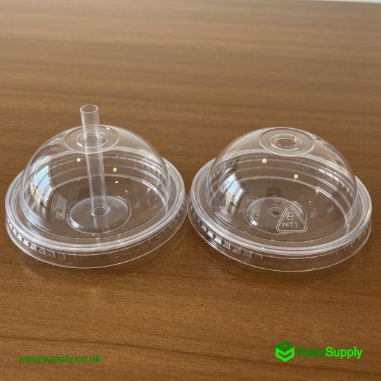 16 oz 450 ml 95 mm Smoothie Clear Cup & Dome Cross Hole Lid All In One Box 250 Pcs Cups & 250 Pcs Lids