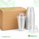10 oz 295 ml 95 mm Smoothie Clear Cup & Dome Cross Hole Lid All In One Box 250 Pcs Cups & 250 Pcs Lids