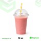 12 oz 340 ml 95 mm Smoothie Clear Cup & Dome Cross Hole Lid All In One Box 250 Pcs Cups & 250 Pcs Lids