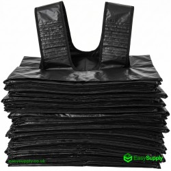 Black Vest Carriers Bags 8 x 13 x 18 Carrier Bags