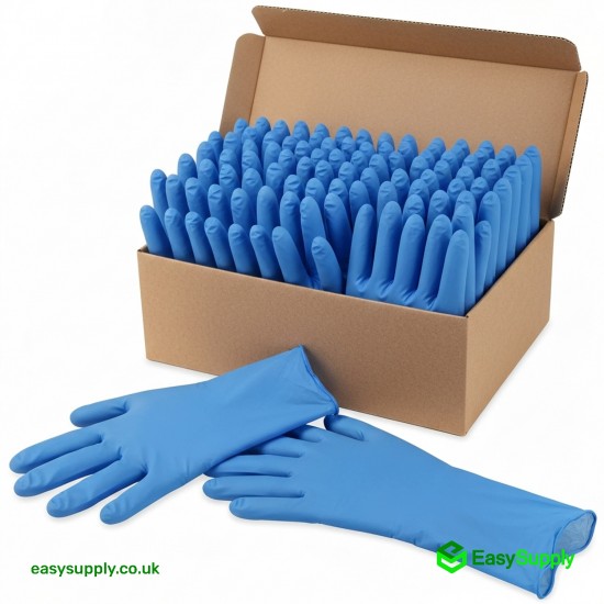 Medium Blue Nitrile Powder Free Gloves