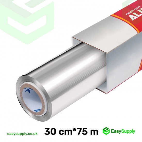 30 cm x 75 mt Aluminium Catering Foil 6 Rolls