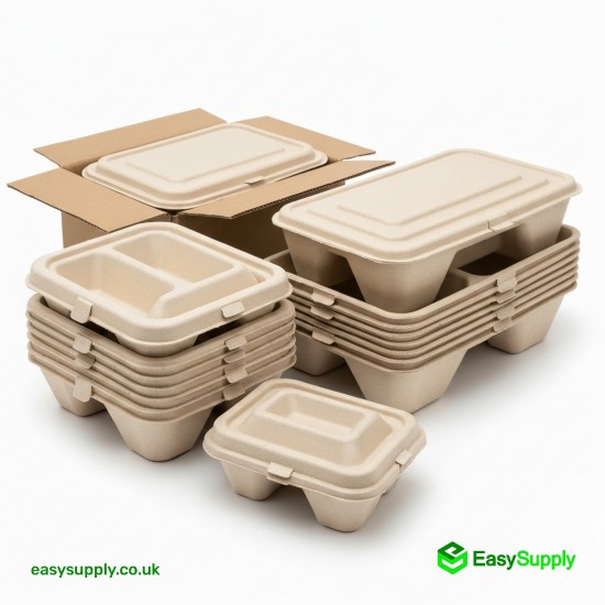 Large Bagasse Fish & Chips Boxes 200 Pcs Pizza Boxes