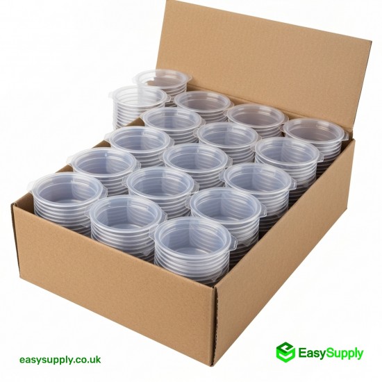 4 oz 80 ml 71 mm MG Clear Pots & Separate Lids 1000 Pcs Sauce Pots