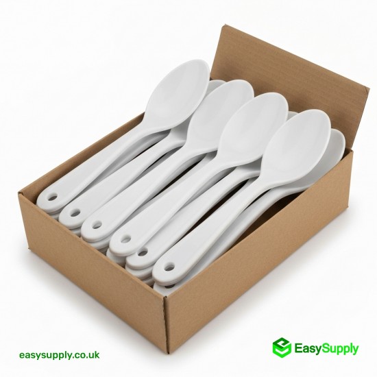 PP White Spoon Heavy Duty - Reusable 180 mm Cutlery