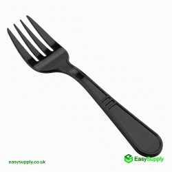 Black Reusable Heavy Duty Forks 180 mm Cutlery