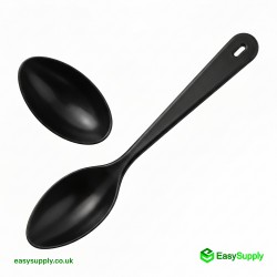 Black Reusable Heavy Duty Spoon 180 mm Cutlery