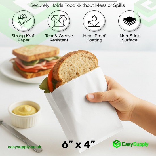 6" x 4" Greaseproof Paper Bags