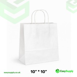 10" x 10" White Paper Bag