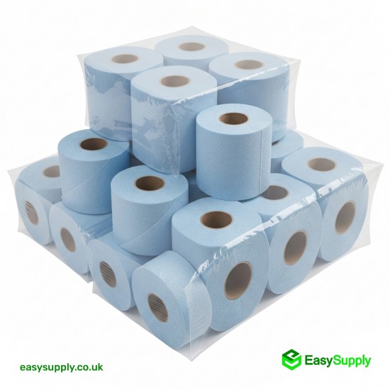 Blue Centrefeed 150 M 166 M Flat Rolls 6 Cleaning Products